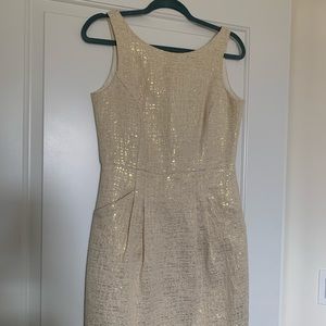 Dalia Cream and Gold Party Dress